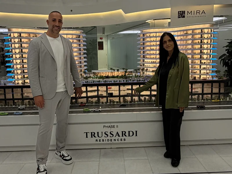 Riccardo Lucietti allo showroom Mira Developments Trussardi Residences Dubai